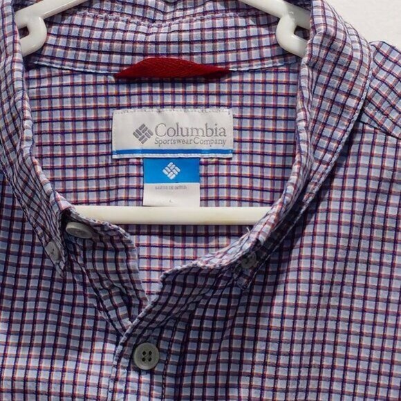 Columbia Long Sleeve Casual Button Checkered Shirt - LARGE - Picture 8 of 12